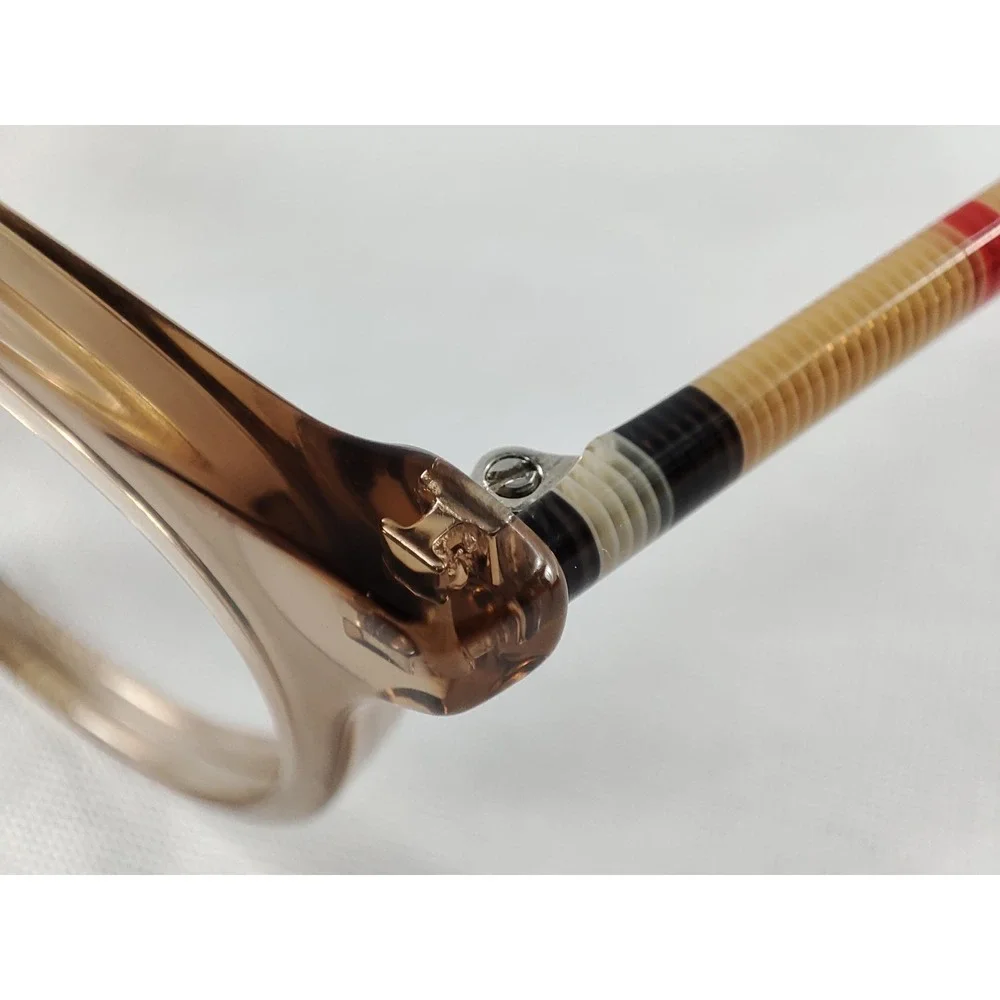 Burberry B 2318 3856 Transparent Tan Check Eyeglass Frames 51-18-140‎ Case - Picture 11 of 14